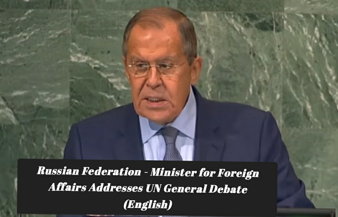Russia minister for foreign affair address UN 2022 cover
